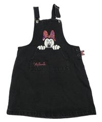 Černé laclové riflové šaty s Minnie Disney