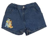 Modré riflové kraťasy s Bluey George