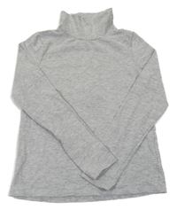 Šedé melírované triko se stojáčkem H&M