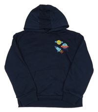 Tmavomodrá mikina s planetami a kapucí Primark