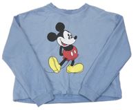 Modrá crop mikina s Mickeym H&M