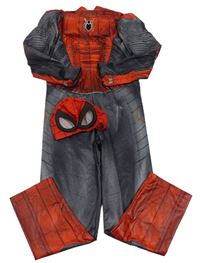 Kostým - Tmavošedo-červený overal + maska - Spiderman zn. Disney