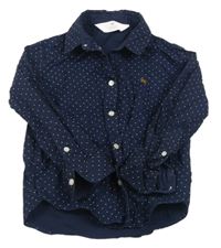 Tmavomodrá puntíkatá košile H&M