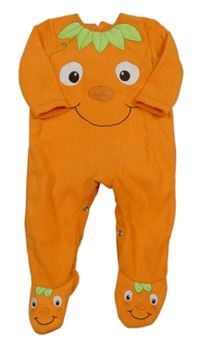 Oranžový fleecový overal - dýně George