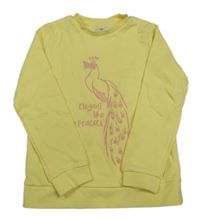 Žlutá mikina s pávem River Island