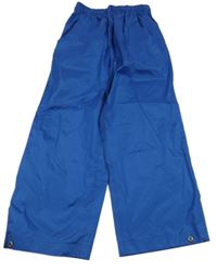Modré šusťákové voděodolné kalhoty 