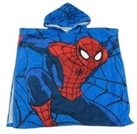 Tmavomodré osuškové pončo se Spidermanem a kapucí Matalan