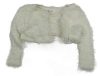 Smetanové chlupaté svetrové bolerko H&M