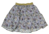 Lila květovaná šifonová sukně Name it