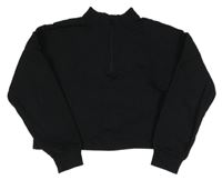Černá crop mikina New Look