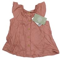 Nové - Starorůžový lehký popínací top H&M