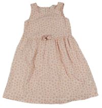 Bílo-růžové květované šaty H&M