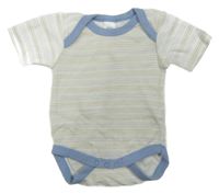 Bílo-modro-béžové pruhované body C&A