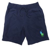 Tmavomodré teplákové kraťasy s logem Ralph Lauren