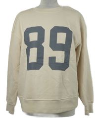 Dámská béžová oversized mikina s číslem Primark 