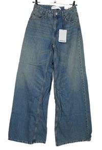 Nové - Dámské světlemodré baggy rifle Bershka 