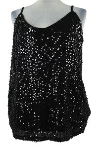 Dásmký černý flitrový top Pep&Co