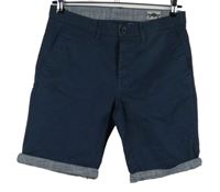 Pánské tmavomodré plátěné chino kraťasy Denim vel. 30