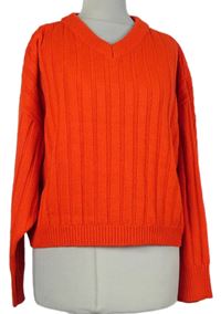 Dámský červený žebrovaný svetr Topshop 