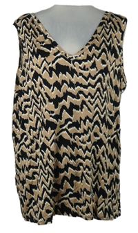 Dámský černo-béžový vzorovaný top Matalan 