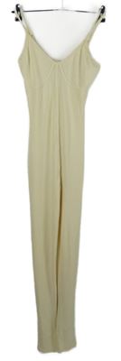 Dámský smetanový žebrovaný elastický overal  By Swan