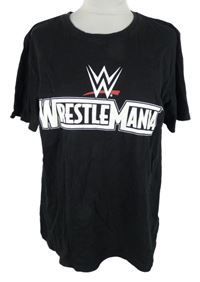 Pánské černé tričko s nápisem Wrestler 