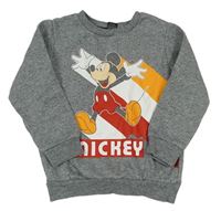 Šedá melírovaná mikina s Mickey mousem zn. Disney