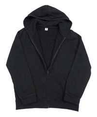 Černá propínací mikina s kapucí TU