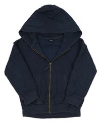 Tmavomodrá propínací mikina s kapucí Next 