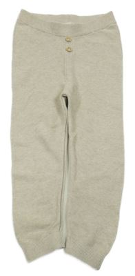 Svtlebéžové pletené kalhoty s knoflíčky Lupilu