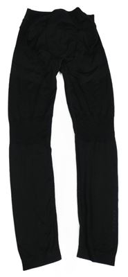 Černé funkční legíny s puntíky