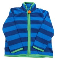 Modrá pruhovaná fleecová propínací mikina Tchibo