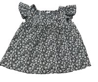 Černé květinové tričko Next