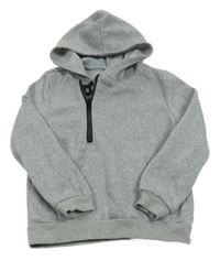 Šedá mikina s kapucí Shein