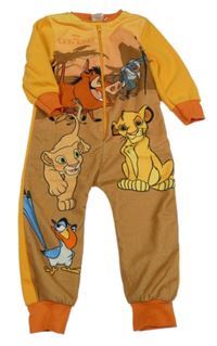 Žluto-hnědý fleecový overal Lví král Disney