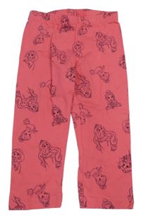 Růžové legíny s princeznami Disney