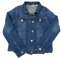 Tmavomodrá elastická riflová bunda Alive