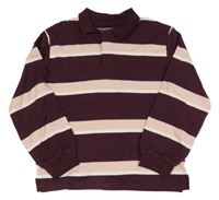 Vínovo-růžové polo triko Primark