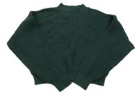 Tmavozelený crop svetr H&M