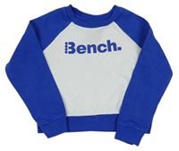 Modro-bílá mikina Bench