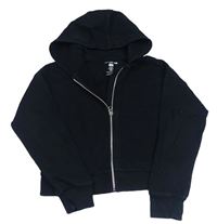 Černá propínací crop mikina s kapucí F&F