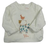 Bílá mikina se zvířaty Primark