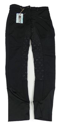 Černé softshellové jezdecké kalhoty Crane