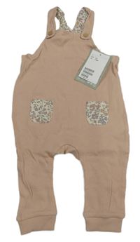 Nové - Pudrové žebrované laclové tepláky s kapsami H&M