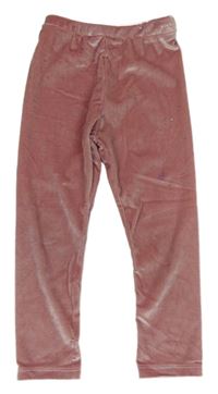 Růžové sametové třpytivé legíny Matalan
