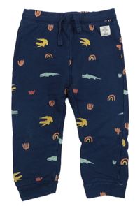 Tmavomodré tepláky s krokodýly M&S