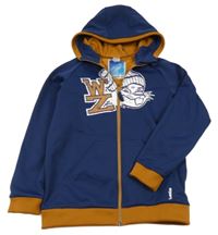 Tmavomodrá softshellová bunda s potiskem a kapucí Wed´ze