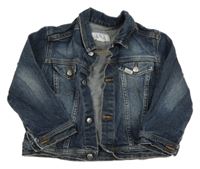 Tmavomodrá riflová bunda 