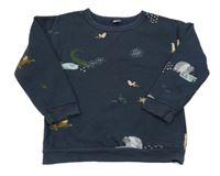 Tmavomodrá mikina se zvířátky Tu