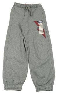 Šedé tepláky s logem Puma